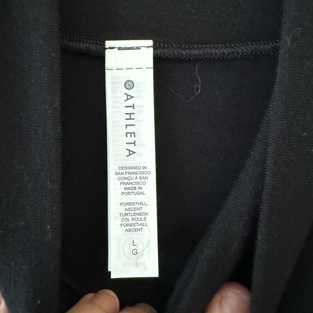 Athleta Black Foresthill Ascent Turtleneck Top - Picture 3 of 4